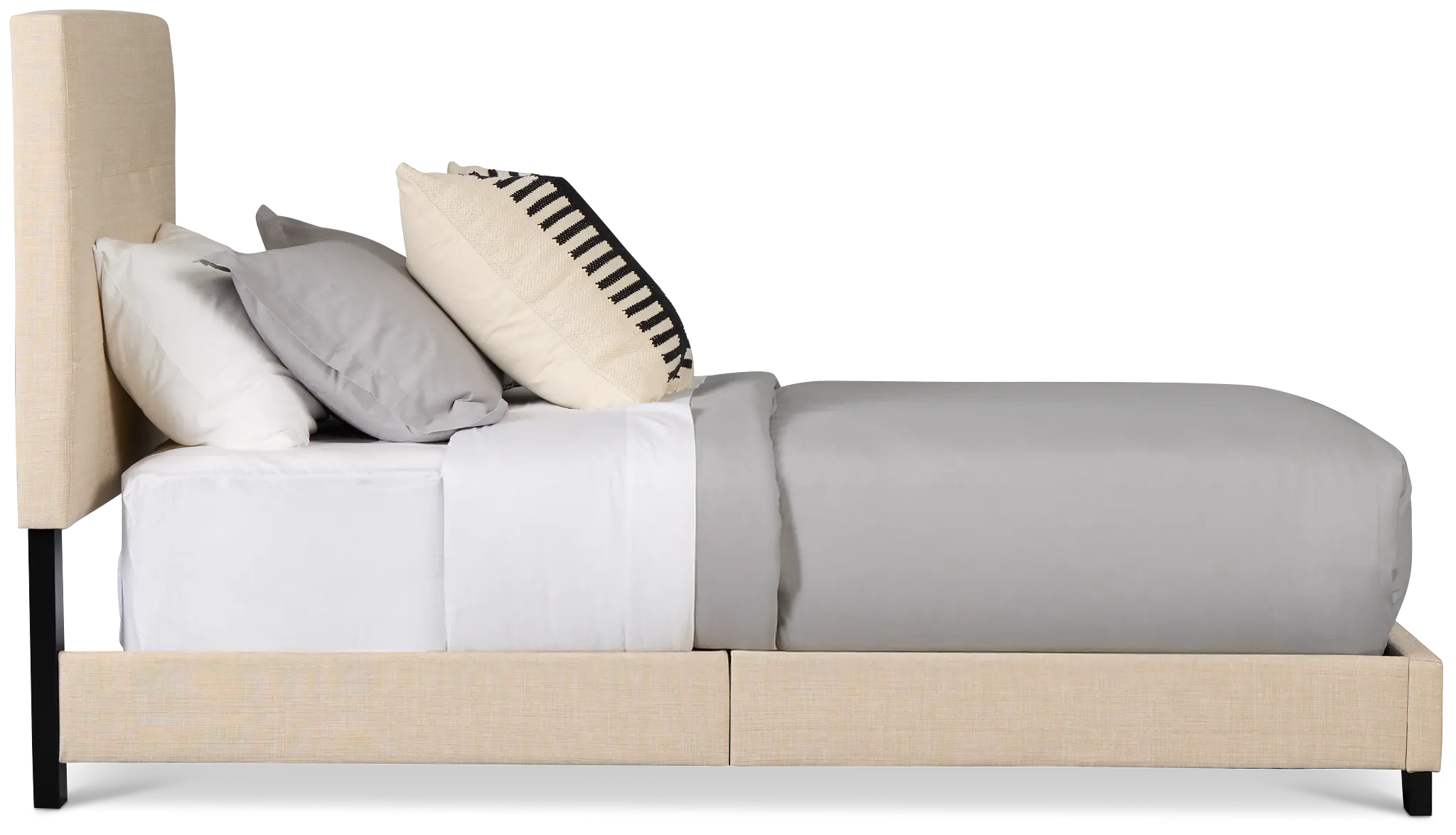 Flagler Beige Uph Panel Bed Flagler Beige Uph Panel Bed