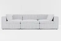 Destin Sea Lane Dark Blue Fabric 6-piece Pit Sectional