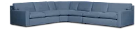 Hudson Blue Fabric Medium 2-arm Wedge Sectional
