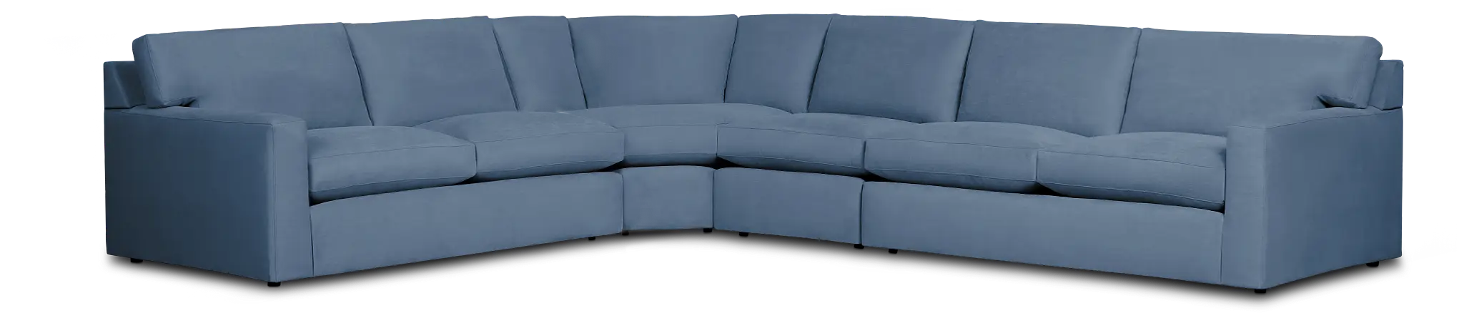 Hudson Blue Fabric Medium 2-arm Wedge Sectional Hudson Blue Fabric Medium 2-arm Wedge Sectional