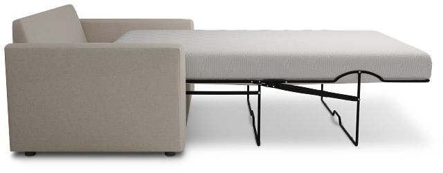 Siesta Suave Beige Fabric Memory Foam Sleeper