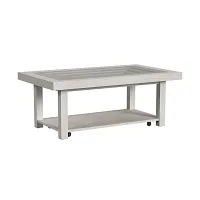 Sansa White Rectangular Coffee Table