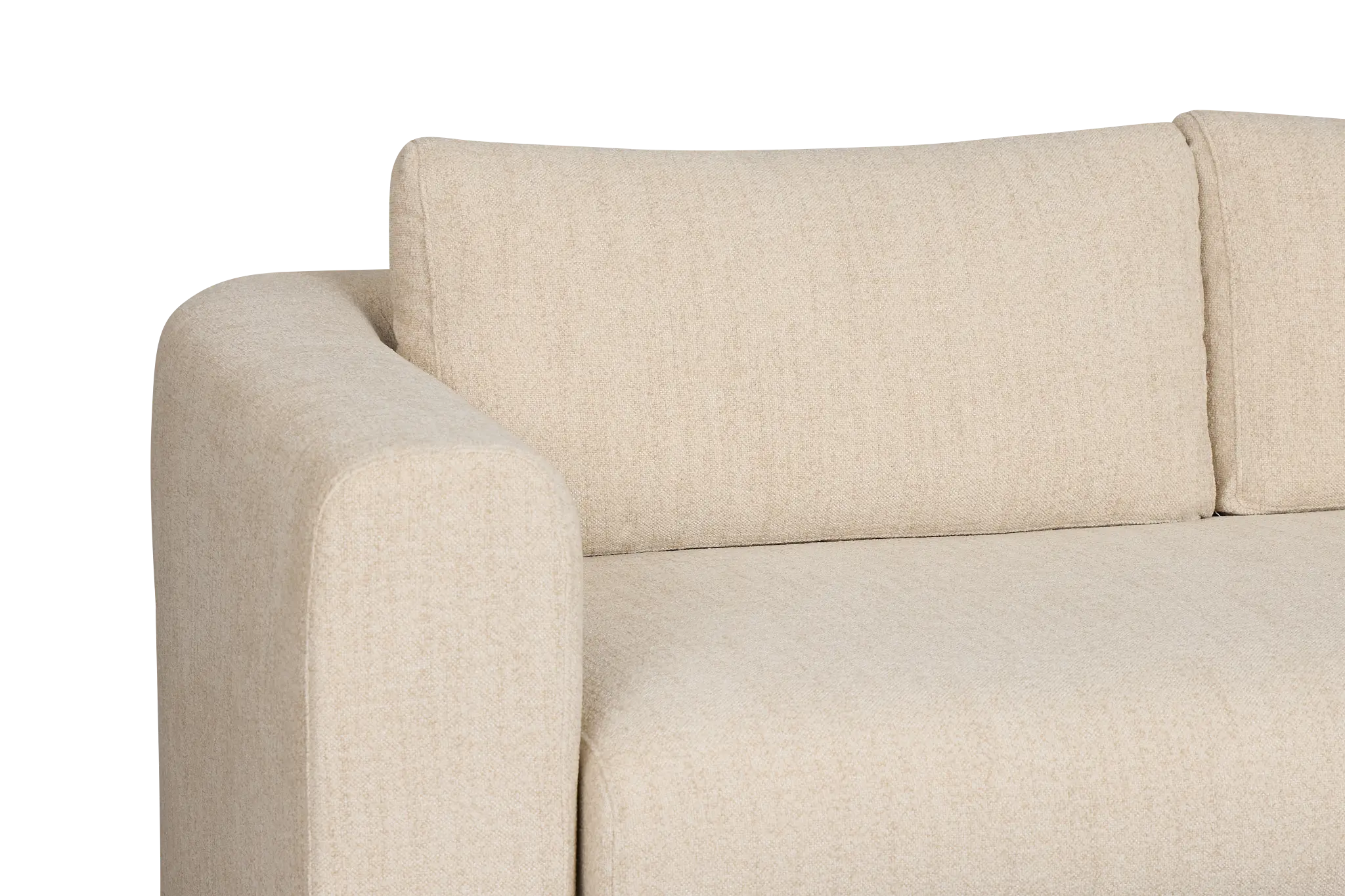 Alma Light Beige Fabric Medium Right Chaise Wedge Sectional Alma Light Beige Fabric Medium Right Chaise Wedge Sectional
