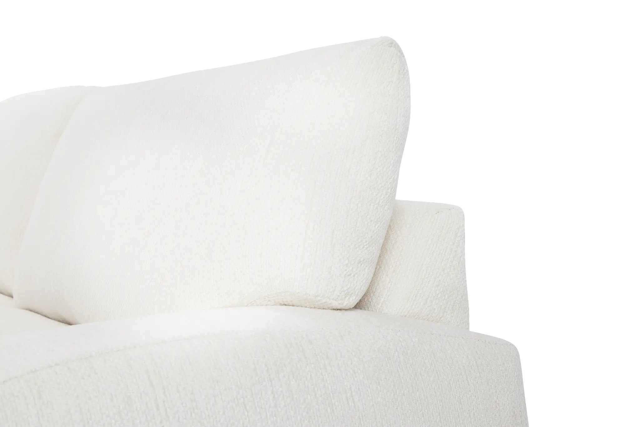Alpha White Fabric Medium Left Chaise Sectional Alpha White Fabric Medium Left Chaise Sectional