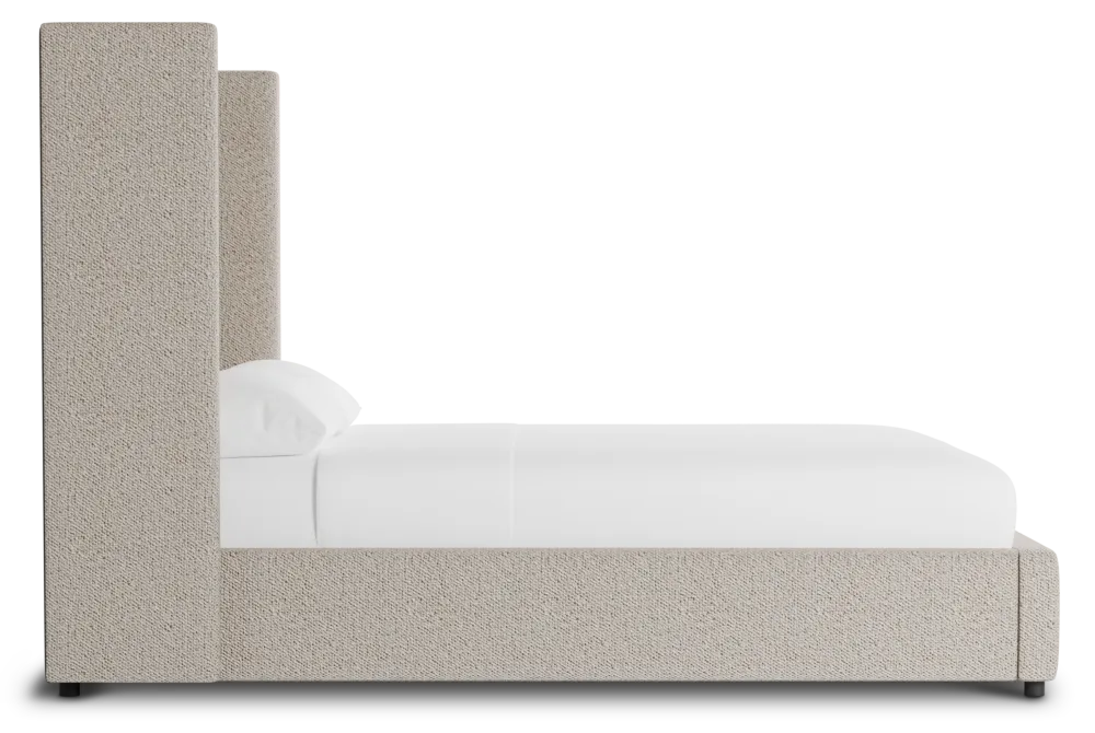 Captiva Gellar Brown 60" Upholstered Shelter Bed