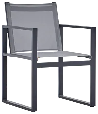 Linear2 Dark Gray Sling Arm Chair