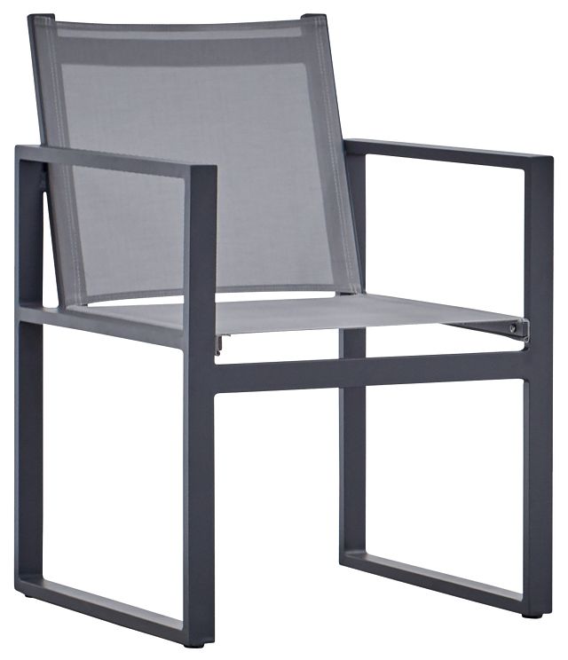 Linear2 Dark Gray Sling Arm Chair