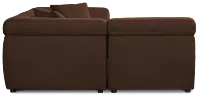 Aria Dark Brown Micro 4-piece Modular Sectional