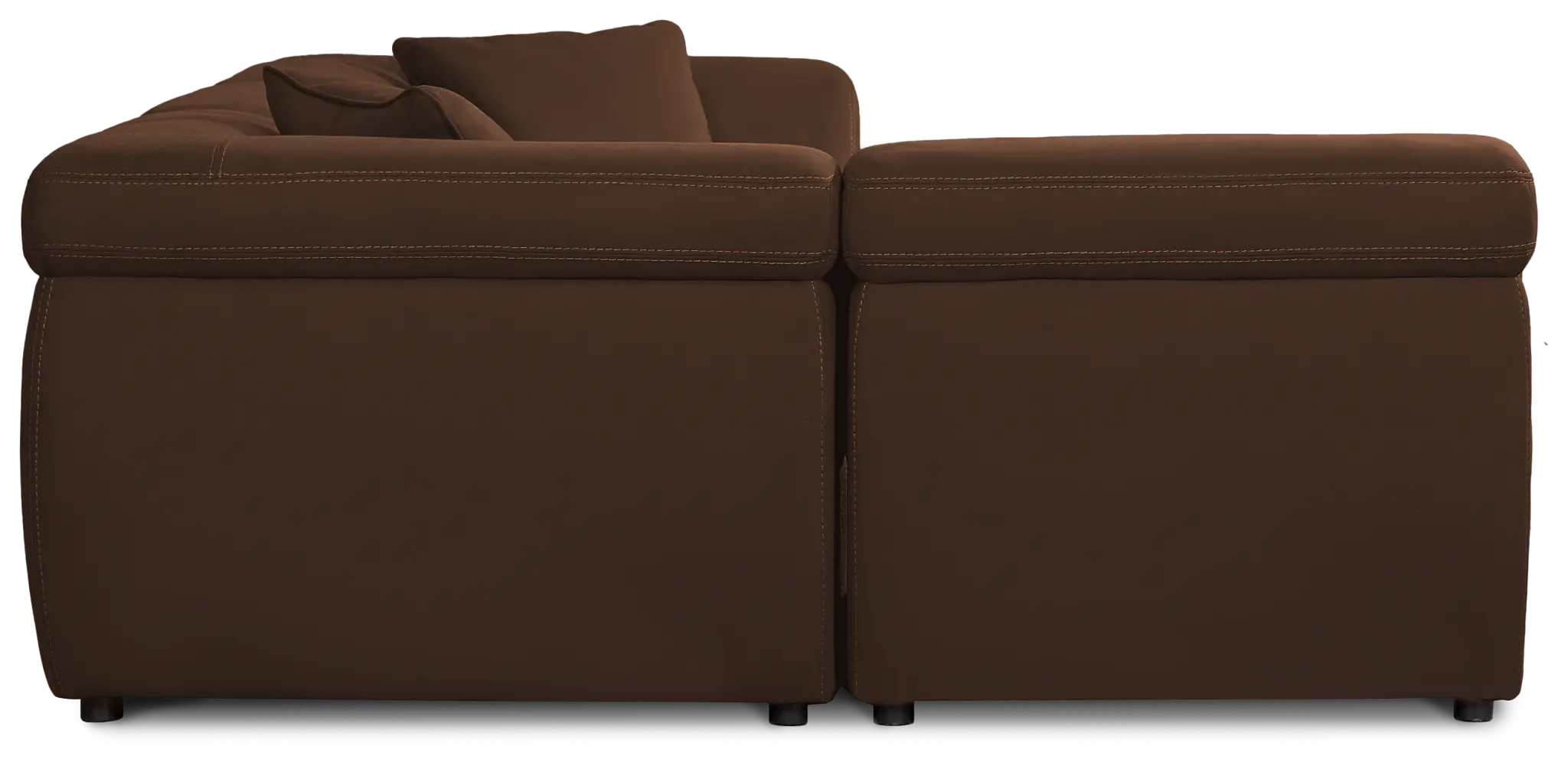 Aria Dark Brown Micro 4-piece Modular Sectional Aria Dark Brown Micro 4-piece Modular Sectional