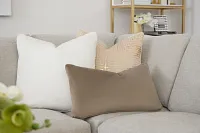 Reign Champagne Lumbar Accent Pillow