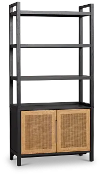 Pacific Black Woven Bookcase