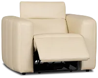 Jace Ivory Lthr/vinyl Power Recliner