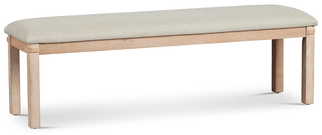 Park City Light Tone Upholstered Dining Bench