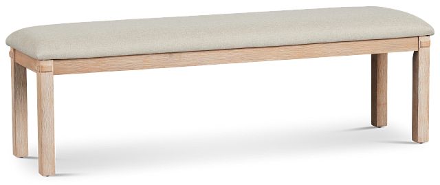Park City Light Tone Upholstered Dining Bench
