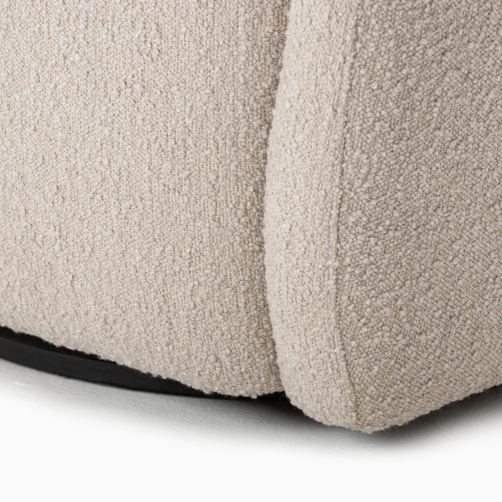 Lenin Light Beige Fabric Swivel Accent Chair