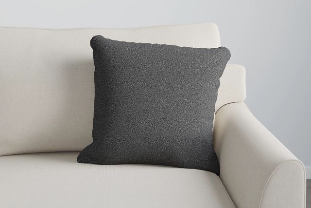 Delray Dark Gray 20" Accent Pillow