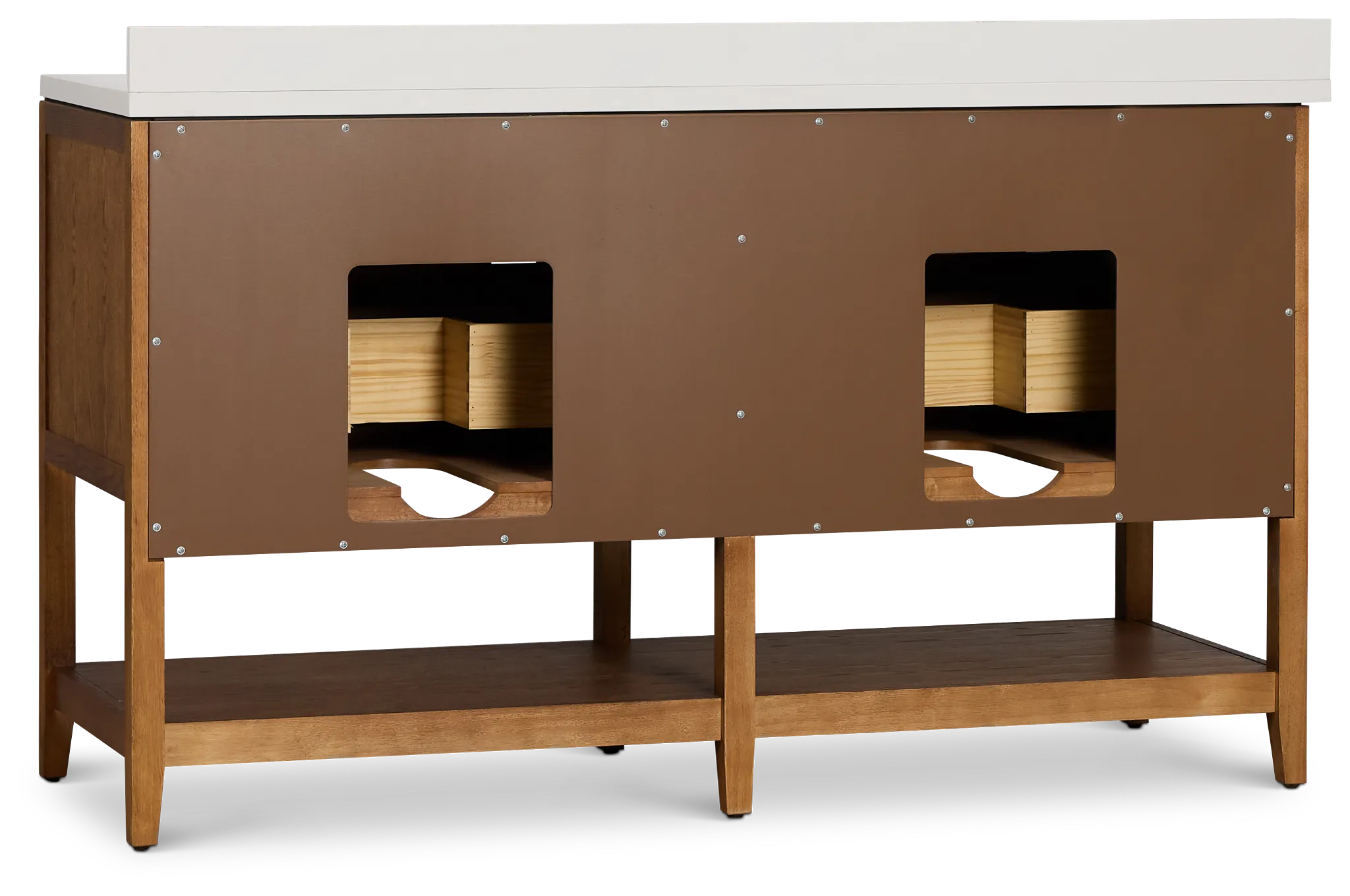 Alden Mid Tone 60" Double Bathroom Vanity