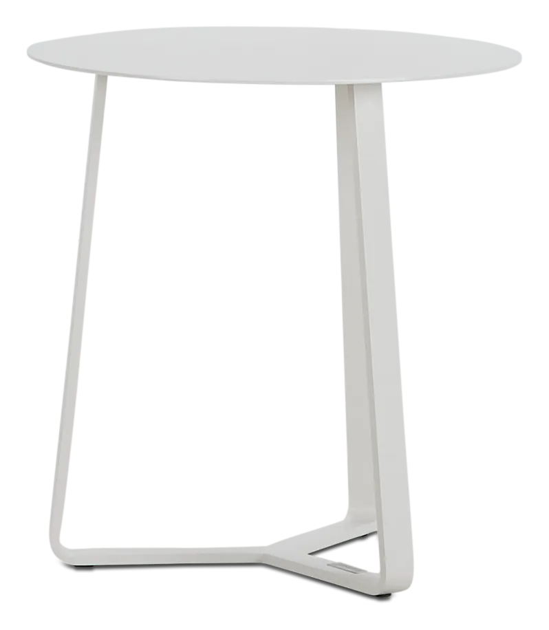 Ibiza White Round End Table