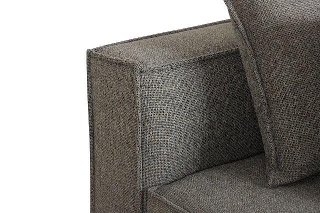 Tatum Gray Fabric Armless Chair