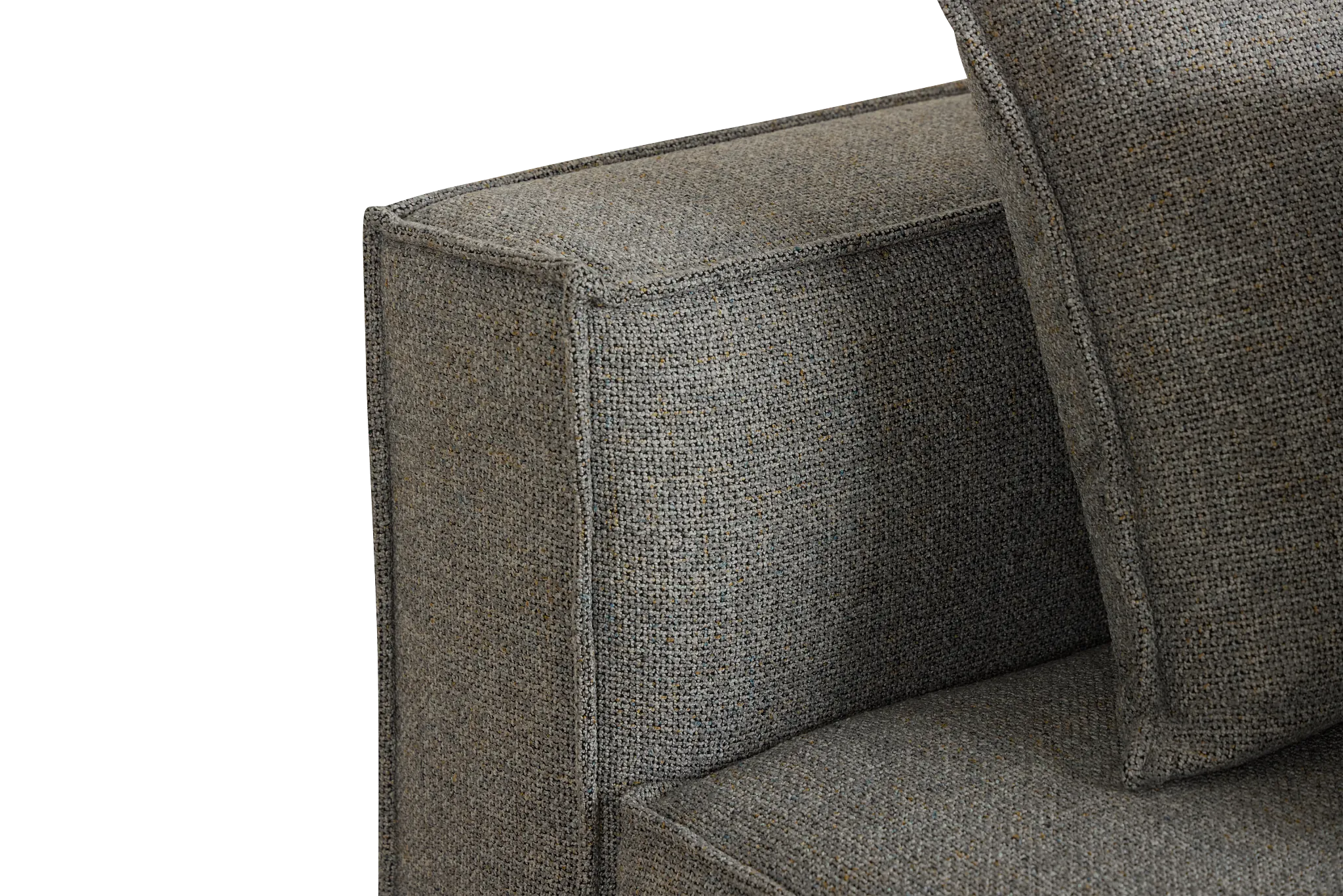 Tatum Gray Fabric Armless Chair
