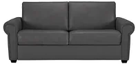 Lincoln Dark Gray Lthr/vinyl Memory Foam Sleeper