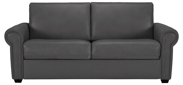 Lincoln Dark Gray Lthr/vinyl Memory Foam Sleeper