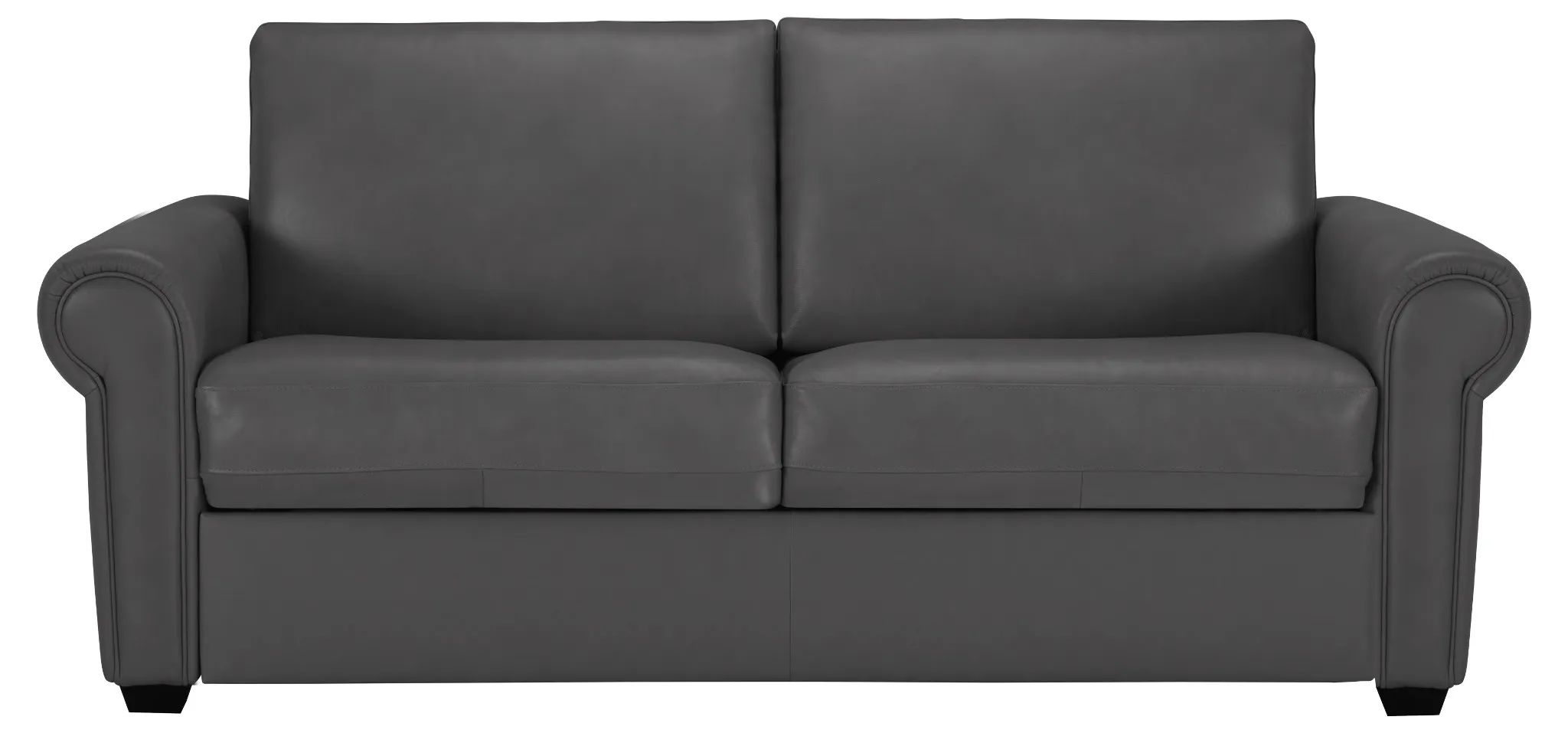 Lincoln Dark Gray Lthr/vinyl Memory Foam Sleeper