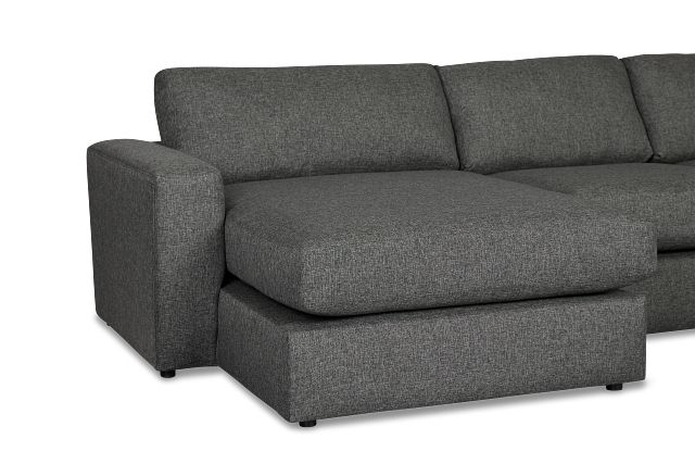 Brantley Dark Gray Fabric Left Chaise Sectional