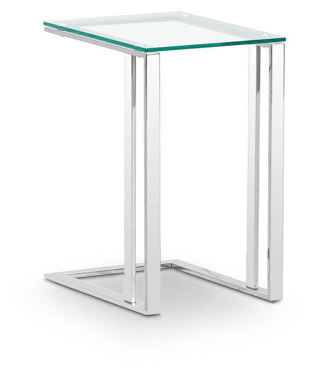 Arco Clear Glass Chairside Table