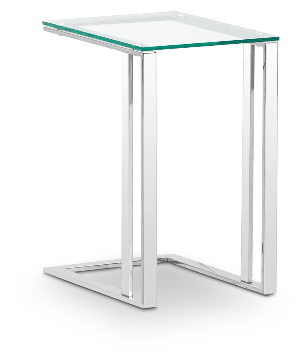 Arco Clear Glass Chairside Table Arco Clear Glass Chairside Table