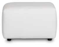 Rhodes White Fabric Ottoman