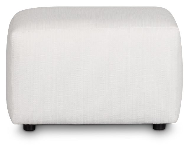 Rhodes White Fabric Ottoman