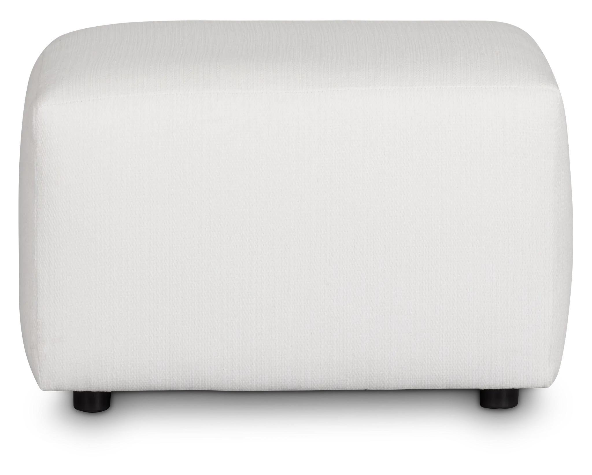 Rhodes White Fabric Ottoman