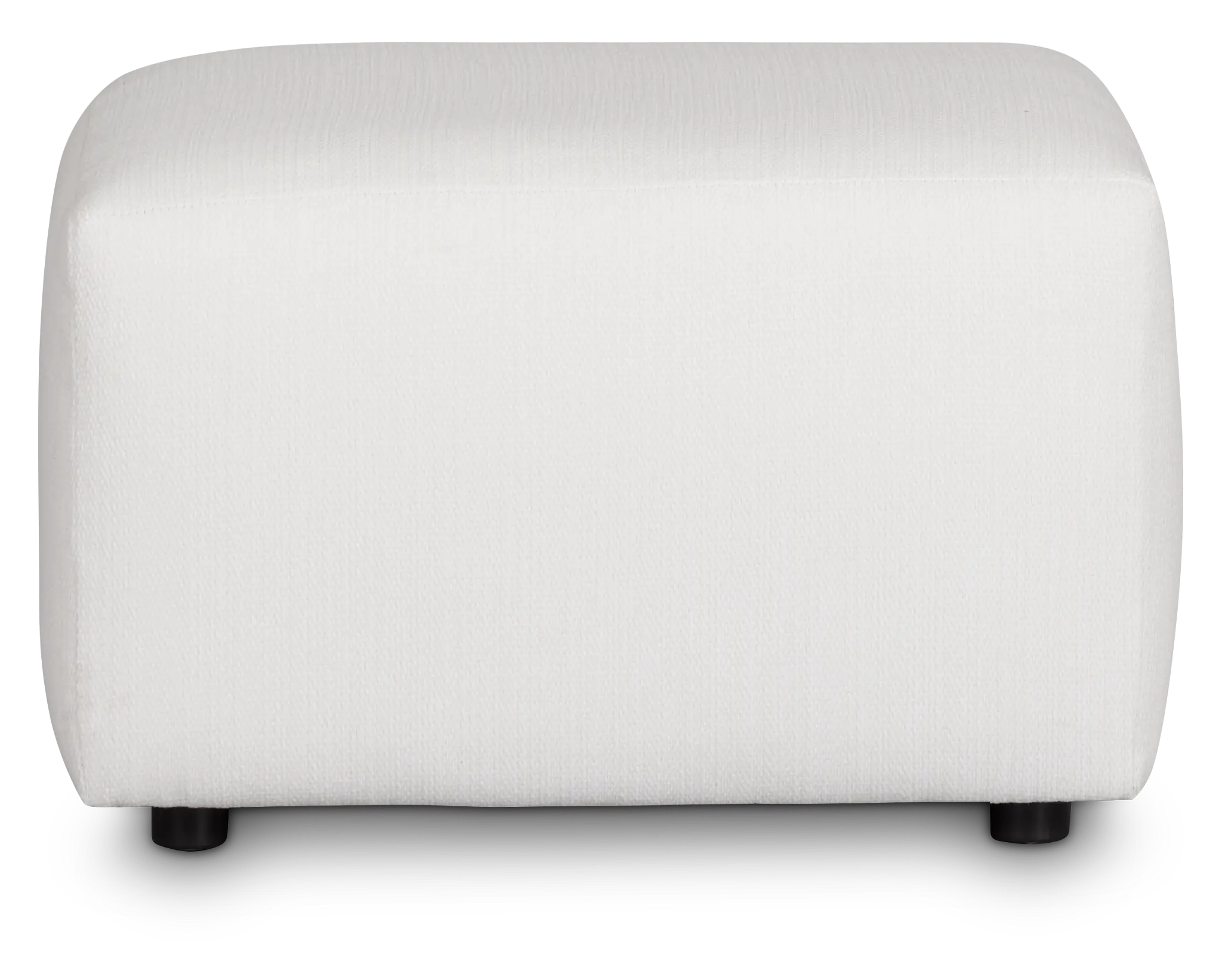 Rhodes White Fabric Ottoman Rhodes White Fabric Ottoman