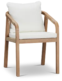 Laguna White Cushioned Arm Chair