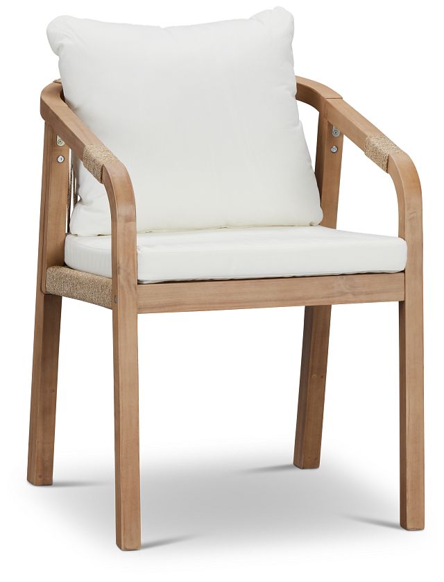 Laguna White Cushioned Arm Chair