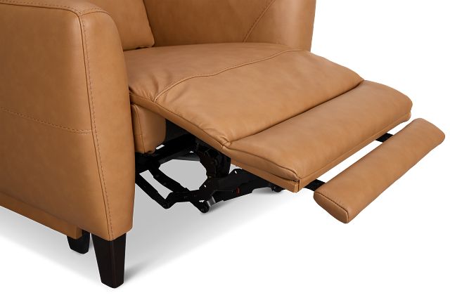 Keaton Brown Lthr/vinyl Power Recliner With Power Headrest