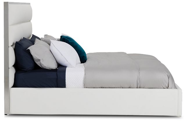 Cortina White Uph Platform Bed