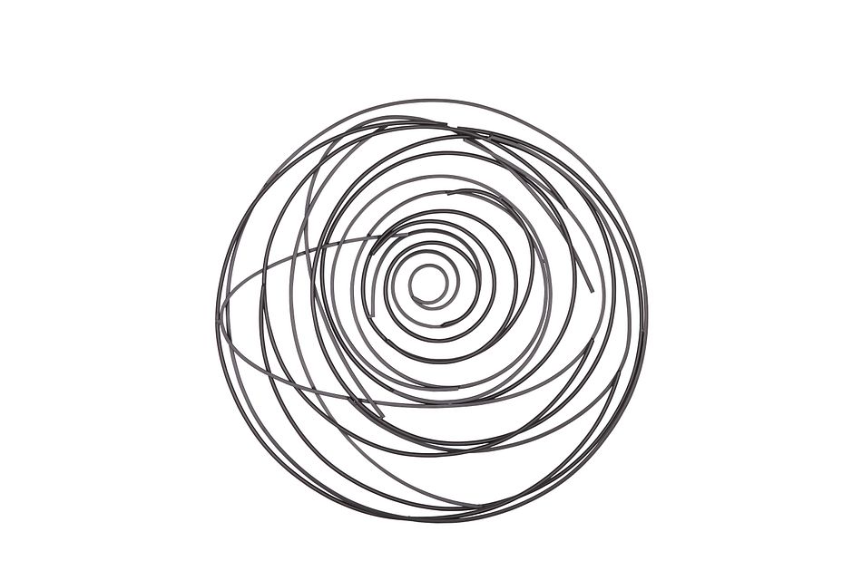 Coil Silver Medium Wall Art Home Accents Wall Decor City