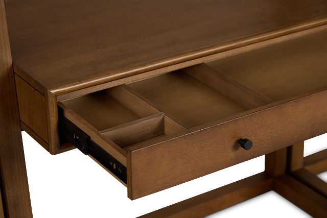 Rockford Light Tone Bookcase Wall Desk