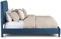 Lucy Dark Blue Uph Platform Bed