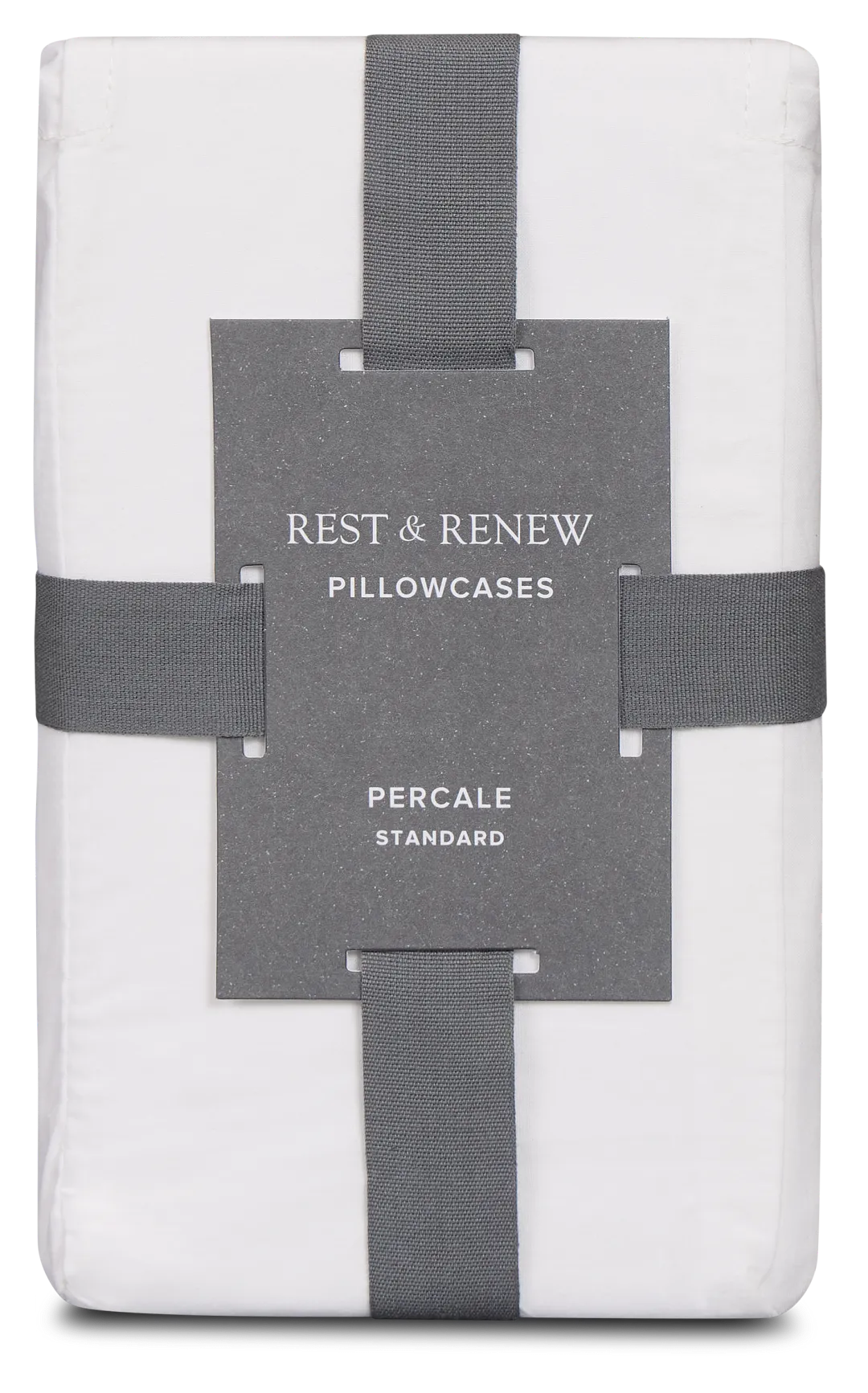 Rest & Renew Percale Cotton White 200 Thread Set Of 2 Pillowcases