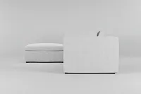 Destin Revenue White Fabric 4-piece Bumper Sectional