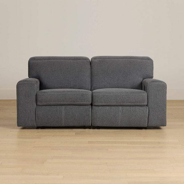 Callum Dark Gray Fabric Reclining Sofa