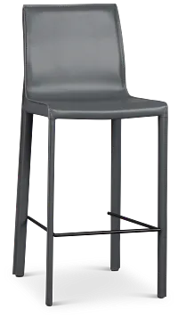 Lugo Gray 27" Upholstered Barstool