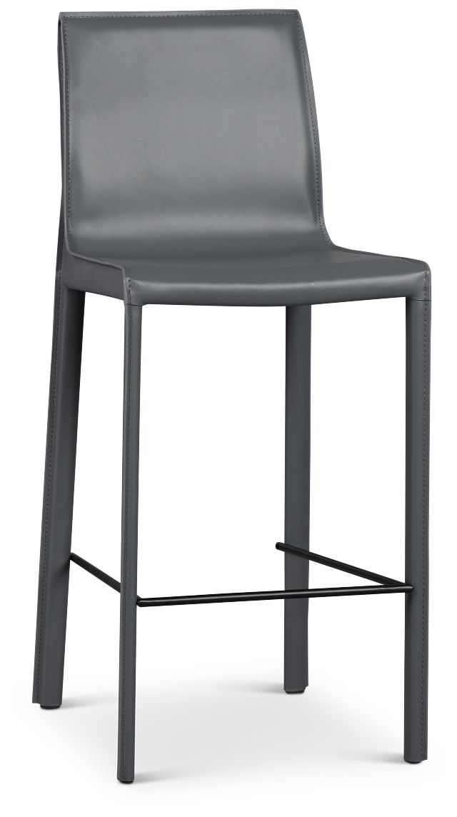 Lugo Gray 27" Upholstered Barstool