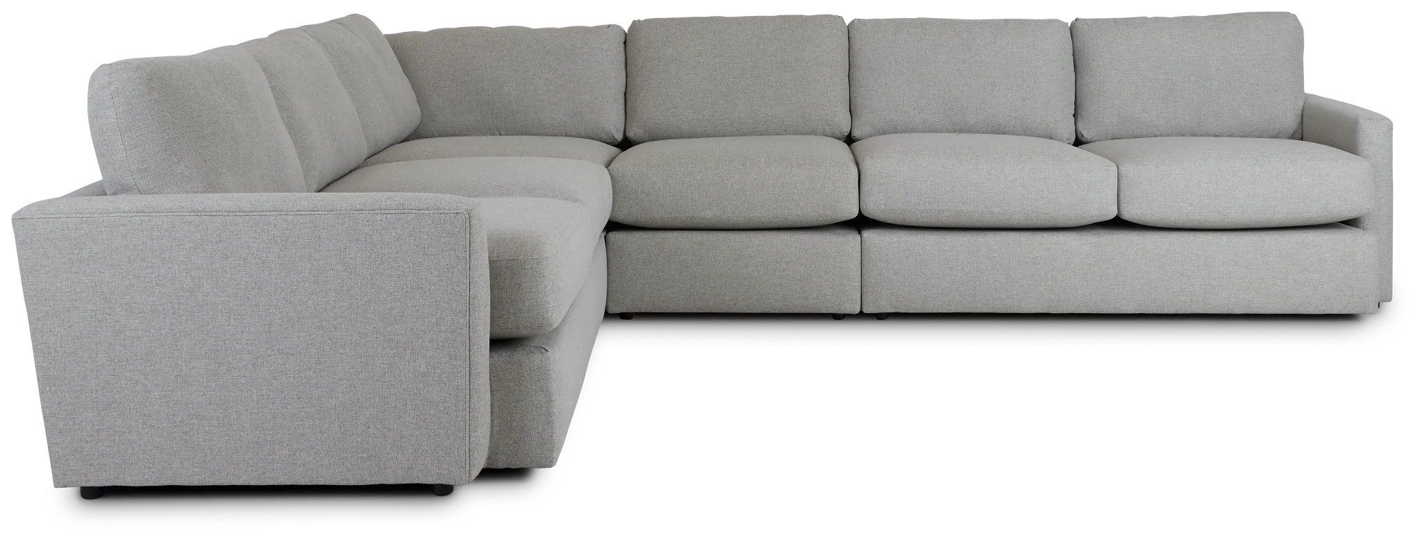 Noah Khaki Fabric Medium Two-arm Sectional