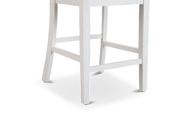 Woodstock White 24" Wood Barstool