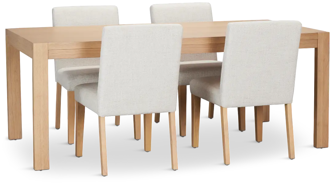 Park Ridge Light Tone Rectangular Table & 4 Upholstered Chairs Park Ridge Light Tone Rectangular Table & 4 Upholstered Chairs