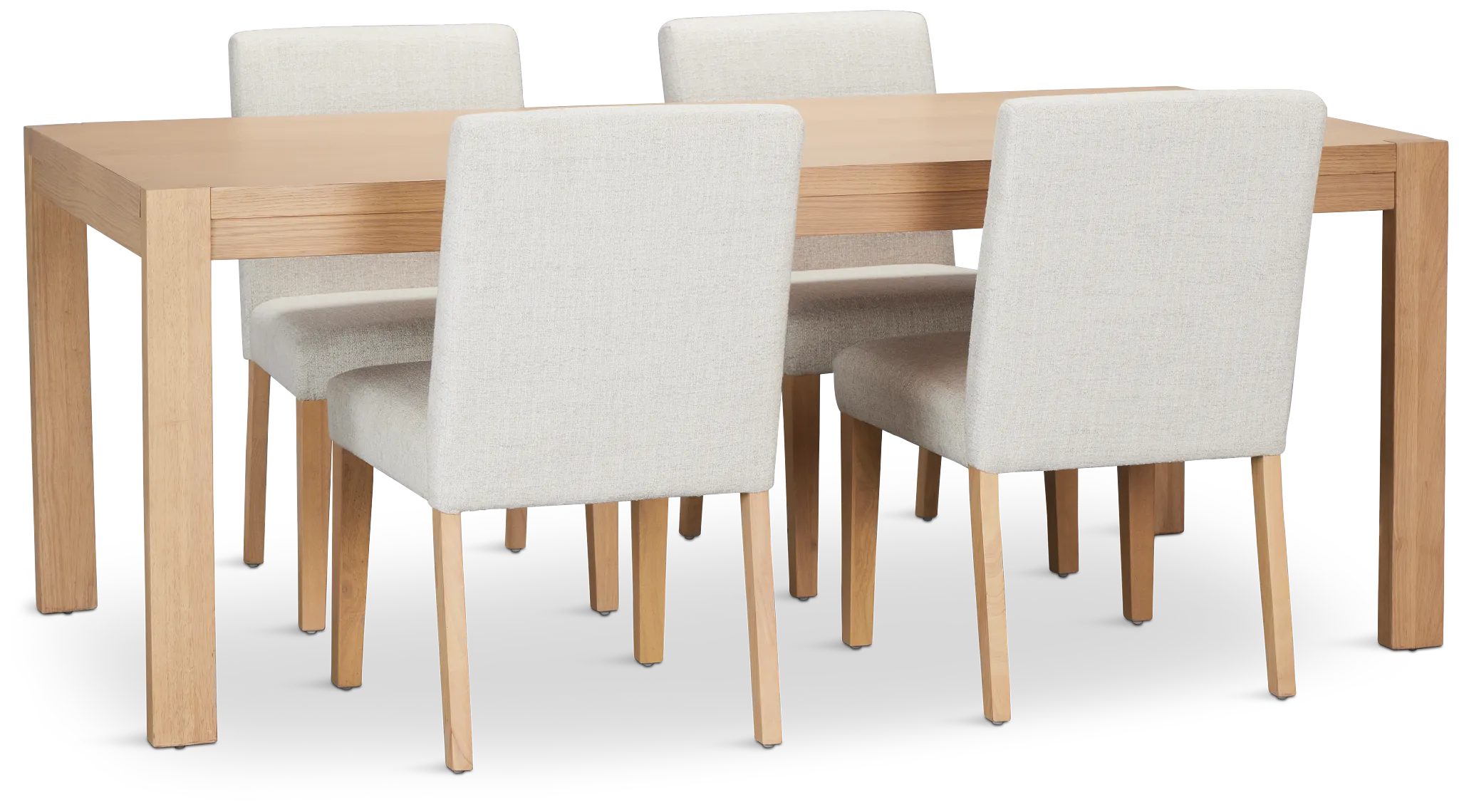 Park Ridge Light Tone Rectangular Table & 4 Upholstered Chairs